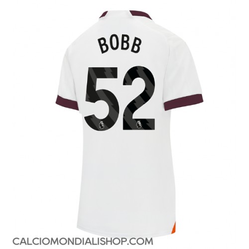 Maglie da calcio Manchester City Oscar Bobb #52 Seconda Maglia Femminile 2023-24 Manica Corta